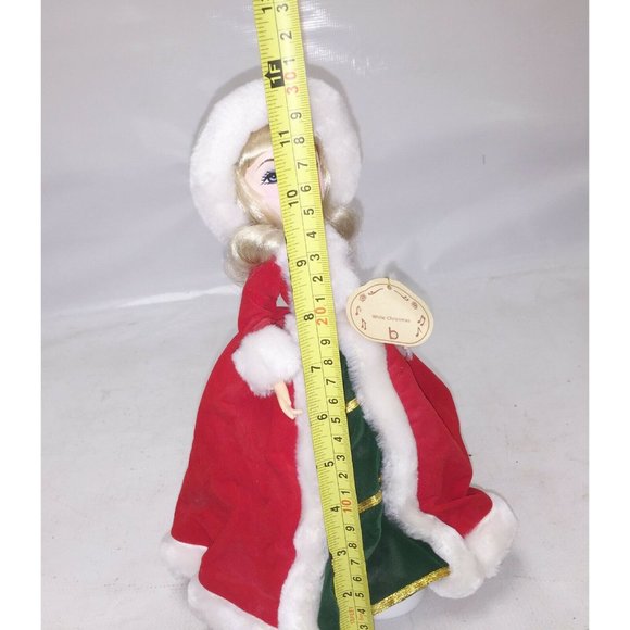 BRINN'S 1986 Musical Collectibles DOLL WHITE CHRISTMAS Red 12'' - Picture 9 of 9